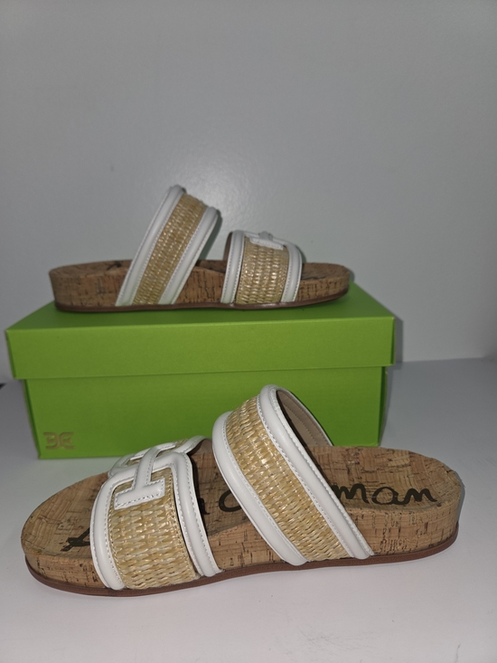 Sam Edelman Shoes - Sam Edelman, Rowan, NATURAL/WHITE Raffia, Size 7.5
